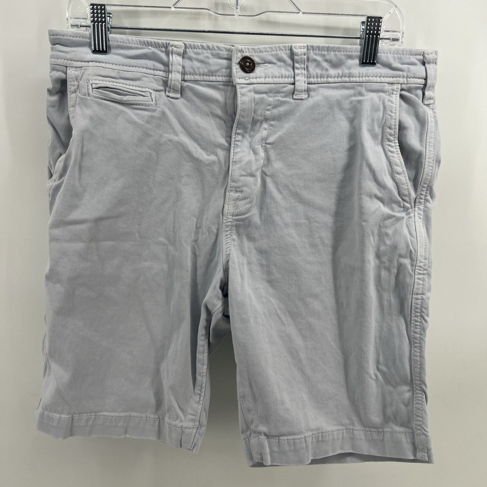 Mens American Eagle Size 32 Shorts Mid Rise Jean Extreme Flex Classic Gray/Blue